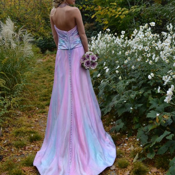NEW Bohemian Beach Wedding Dress 6 8 10 dyed pink rose white purple blue medium - Picture 13 of 13